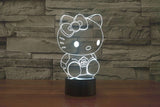 3D 7 Color Hello Kitty Illusion Lamp V1