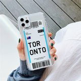 Paraíba Series - World Cities Plane Ticket Cases for iPhone