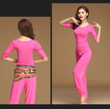 Modern Style V2 - Open Belly Top, Belt, And Pants Dance Set