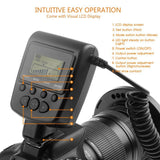 Speedlite RF-550D 14-In-1 Macro LED Ring Flash For Canon Nikon Sony Olympus Panasonic Pentax
